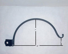 Load image into Gallery viewer, CAPS OVER ANY CORNER 12" HAND FORGED IRON HOOK BRACKET FOR PLANTS, LANTERNS, SOLAR LIGHTS AND MORE