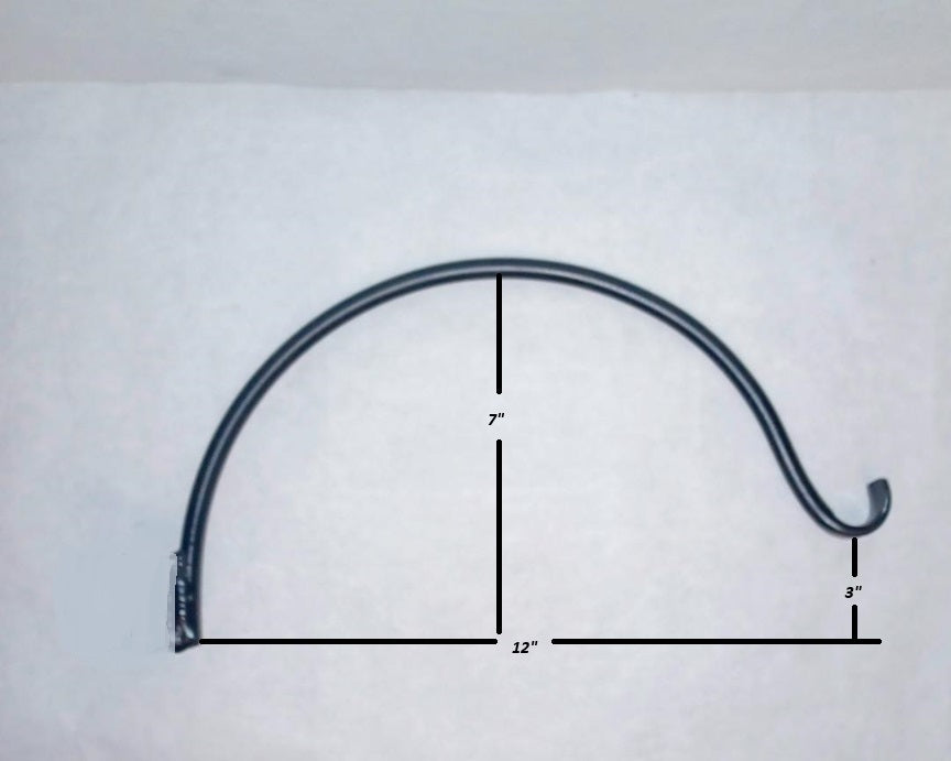 corner plant hanger bracket 12" hooks POCKETS IN ANY CORNER-BRACKET Blacksmith FORGED IRON mount FOR PLANTS, LANTERNS, LIGHTING