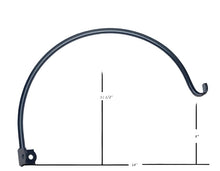 Load image into Gallery viewer, Corner Hook 18" long XL POCKETS INTO ALL CORNERS for plants baskets Patio solar lights lamps and more! 1/2" solid round bar.