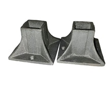 Load image into Gallery viewer, 2 Cast iron stair rail base repair for 1" posts banister legs Welding ON use with New or Old railings