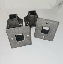 Load image into Gallery viewer, 4 pk Cast iron stair railing base repair mounts for 1" posts banister legs Welding ON use with New or Old railings
