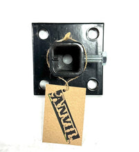 Load image into Gallery viewer, 4" Step Railing repair Post Mount Deck handrail black metal Posts-rusted out of the concrete-1" post Slip-Fit Inside Bracket NO Welding needed! Black PowderCoated