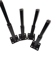 Load image into Gallery viewer, REPAIR Rusted Handrail broken posts bases No welding 4 pk slips inside rails 1" square hollow post (3)-6" repair feet (+1)- 8" on 3" plate includes hardware!