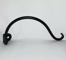 Load image into Gallery viewer, 9" Metal Hooks Pockets INTO ANY CORNER SIGNS, PLANTS, LANTERNS, LIGHTING Black Paint