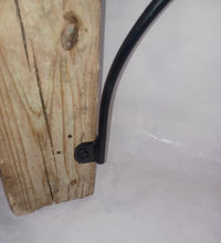 Load image into Gallery viewer, CAPS OVER ANY CORNER 12" HAND FORGED IRON HOOK BRACKET FOR PLANTS, LANTERNS, SOLAR LIGHTS AND MORE