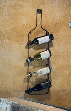 Load image into Gallery viewer, Huge bottle shaped wine racks holds 4 bottles metal art wall Bar decor Kitchen unique gifts