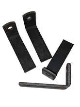 Load image into Gallery viewer, Anchor Rails 90° L Steel mounting tabs 3 1/2 " L x 1 "W x 3/16 " predrilled 3/8" hole on 1 1/2" tab