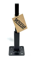 Load image into Gallery viewer, NO Welding Repair 1" Outdoor 3 Step+ Railings Rusty Post Mount 3 3/4" Repair Bracket Bases Loose Metal Rails-Rail Repairs for 1" Square Tube Legs - Broken Handrail Posts 3" Base Black Paint/Bolts