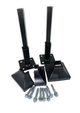 Load image into Gallery viewer, How to repair broken outdoor metal rail posts black Stair Railing Post Mount KIT 4" Repairs -No welding-bolts-covers-hardware