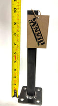 Load image into Gallery viewer, Rusty 1" Metal Outdoor Handrail Post Mount 10” repair Base -for Welding Railings broken out of concrete-bolts-Black paint
