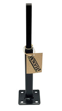 Load image into Gallery viewer, Handrail Bracket posts mount 8" Rail Repair Base No welding slips inside rails 1" square hollow post Black Paint