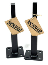 Load image into Gallery viewer, How to make rail post repairs outdoor black Metal Stair Railing Posts mount KIT 4" Repair - 3" Base plates-No welding slips IN rails 1" square hollow post-covers-hardware