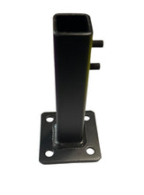 Load image into Gallery viewer, ANVIL 3/4" No Welding Broken Iron Step Railing Post Repair Base 6 1/2" H.- FIX Handrails .75" Hollow-Solid Posts. Slip-Fit Over Existing 3/4" post Black-w/Bolts