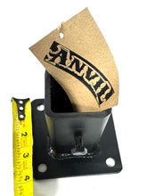 Load image into Gallery viewer, 4" Step Railing repair Post Mount Deck handrail black metal Posts-rusted out of the concrete-1" post Slip-Fit Inside Bracket NO Welding needed! Black PowderCoated