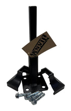 Load image into Gallery viewer, ANVIL 3 3/4" Broken 1" Handrail Stair Step Railing Posts Mount Repair KIT No Welding slips INSIDE rails Hollow post Black Paint-Base cover & Bolts