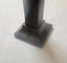 Load image into Gallery viewer, 1 1/2" Railing Post step Rails 1 cover 4" base skirt ABS UV resistant Snap-On use on New Old Handrails. Black plastic