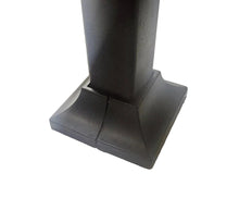 Load image into Gallery viewer, 1 1/2" Railing Post step Rails 1 cover 4" base skirt ABS UV resistant Snap-On use on New Old Handrails. Black plastic