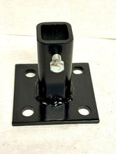 Load image into Gallery viewer, Rail Repair 4"h Step Railing Post Mount-handrail Bracket black metal Posts rusted out of the concrete-NO Welding needed! Black PowderCoated