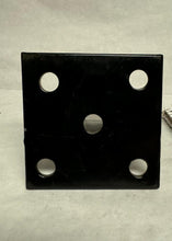 Load image into Gallery viewer, 4" Step Railing repair Post Mount Deck handrail black metal Posts-rusted out of the concrete-1" post Slip-Fit Inside Bracket NO Welding needed! Black PowderCoated