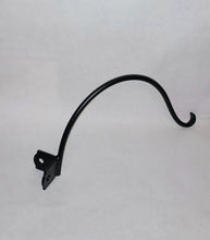 Load image into Gallery viewer, 9" Black IRON Hook Caps over CORNER PLANTS, LANTERNS, PORCH LIGHTING