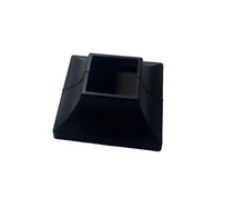 Load image into Gallery viewer, 1 1/2" Railing Post step Rails 1 cover 4" base skirt ABS UV resistant Snap-On use on New Old Handrails. Black plastic