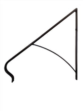 Load image into Gallery viewer, Wrought Iron 22" Hand rail Grab Rail with a curved support Bar Safety Hand Railings