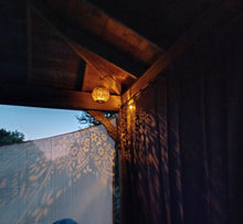 Load image into Gallery viewer, 12" hooks POCKETS IN ANY CORNER-BRACKET HAND FORGED IRON mount FOR PLANTS, LANTERNS, LIGHTING AND MORE