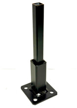 Load image into Gallery viewer, ANVIL 1 1/4" Railing Post Repair Base - No Welding Needed Repairs for 1.25" Broken Rail Post-Black Paint-Anchor Bolts
