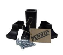 Load image into Gallery viewer, No Welding Repair Kit-Rusty Iron Railing Posts Anvil 4" Rail Post Mount Black Paint w/Bolts- base cover
