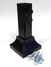 Load image into Gallery viewer, 6" Repair Kit -Outdoor Step Handrail Repair Base for 1" Railing Posts, Slip-Fit Design for Loose Rail Metal Posts-Black Paint-Anchor Bolts-base cover
