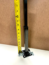 Load image into Gallery viewer, Railing REPAIR Feet NO WELDING 10&quot;on 3&quot; x 3&quot; plate for Rusted 1&quot; Handrail posts Bracket Slips INSIDE Rails 1&quot; square hollow post Black w hardware!
