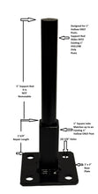 Load image into Gallery viewer, 2 3/4" NO Welding Repair 1" Outdoor Railings Rusty Metal Post Mounting Bracket Black Paint-Bolts
