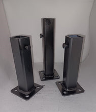 Load image into Gallery viewer, 3 pack Handrail repair feet 2- 6 1/2&quot; high 1- 8&quot; High sleeves INSIDE 1&quot; rusted broke leg/post NO Welding needed! painted and hardware included!
