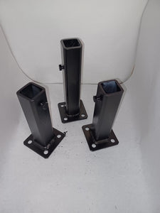 3 pack Handrail repair feet 2- 6 1/2" high 1- 8" High sleeves INSIDE 1" rusted broke leg/post NO Welding needed! painted and hardware included!