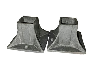 2 Cast iron stair rail base repair for 1" posts banister legs Welding ON use with New or Old railings