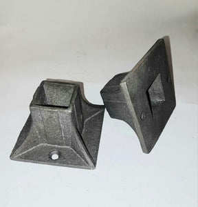 2 Cast iron stair rail base repair for 1" posts banister legs Welding ON use with New or Old railings