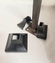 Load image into Gallery viewer, 2 pack 1&quot; Railing Base Skirt COVERS snap feet hides bolt heads or concrete at bottom of Rail post Black

