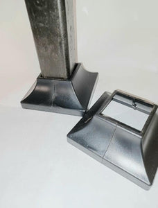 Rail posts 1.5" base covers 2 pack 1 1/2" snap feet cosmetic repairs hides bolt heads and cement holes