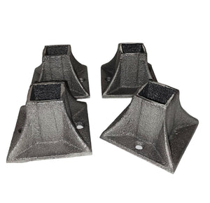 4 pk Cast iron stair railing base repair for 1" posts banister legs Welding ON use with New or Old railings