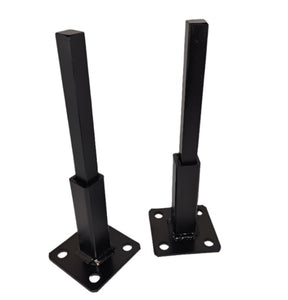 3 3/4" RAIL repair Base feet 2 BRACKETS on 3 x 3 plate for 1" Rusted Handrail posts No welding slips inside rails 1" square hollow post includes hardware!