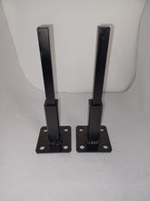 Load image into Gallery viewer, 3 3/4&quot; repair feet 2 pack on 3 x 3 plate Rusted Handrail posts No welding slips inside rails 1&quot; square hollow post includes hardware!
