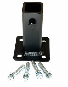 Fix 1" Rusty metal Stair RAIL post Base 4" Railing Repair Bracket NO Welding needed! Black Powder Coat concrete anchors
