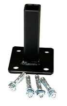 Load image into Gallery viewer, Repair 1" Outdoor Rusty IRON Railings 4" Repair mount Needs Welding-On posts broken out of cement Black paint w bolts
