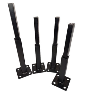 REPAIR Rusted Handrail broken posts No welding 4 pk slips inside rails 1" square hollow post (3)-6" repair feet (+1)- 8" on 3" plate includes hardware!