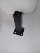 Load image into Gallery viewer, Handrail REPAIR foot 5 1/4&quot; H. sleeves inside 1&quot; post NO Welding needed! Black with set screw.
