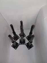 Load image into Gallery viewer, 6 Pack 5- 6&quot; repair feet +1- 8&quot; on 3 x 3 plate Rusted Handrail broken posts No welding slips inside rails 1&quot; square hollow post includes hardware!
