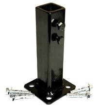 Load image into Gallery viewer, NO Welding Outdoor Step Railing 6 1/2" Post Mount Repair Base Fencing-Deck Rails-Black Paint w/Anchor Bolts
