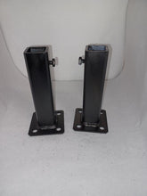 Load image into Gallery viewer, Handrail repair foot KIT w/base covers 6 1/2&quot; high 1&quot; rusted broke leg/post sleeves INSIDE NO Welding needed! Black w/ hardware
