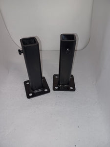 2 pack Handrail repair foot 6 1/2" high sleeves INSIDE 1" rusted broke leg/post NO Welding needed! painted and hardware included!