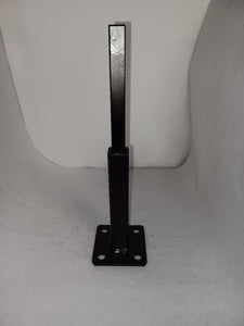 6" repair foot on 3 x 3 plate Rusted Handrail posts No welding slips inside rails 1" square hollow post includes hardware!